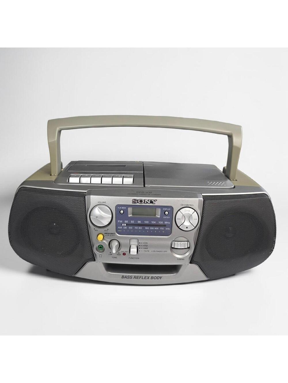 Vintage Sony Boombox CFD V17 CD Cassette Radio Working Retro Stereo Portable 90s